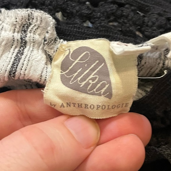 Anthropologie Lilka Jaluit Striped Maxi Dress Crochet Lace Racerback Straps M - Picture 7 of 11